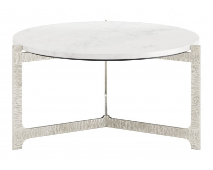 ZUO™ Barmas Coffee Table - White/Silver