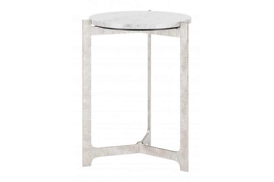 ZUO™ Barmas Side Table - White/Silver