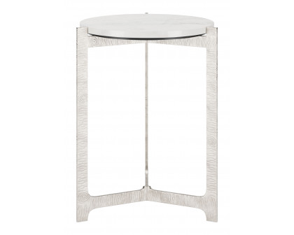 ZUO™ Barmas Side Table - White/Silver