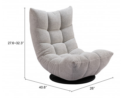 ZUO™ Down Go Swivel Chair - Ash Gray