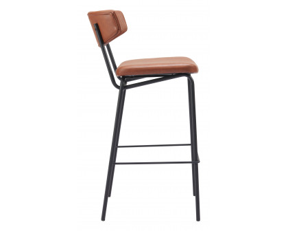 ZUO Charon Barstool (Set of 2) - Vintage Brown