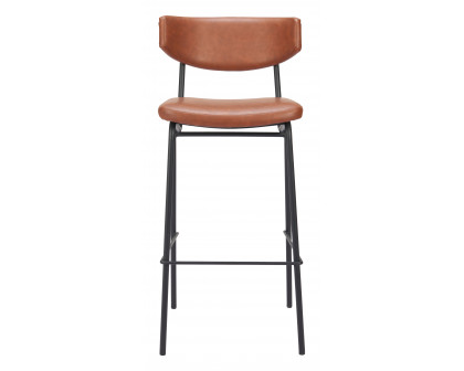 ZUO Charon Barstool (Set of 2) - Vintage Brown