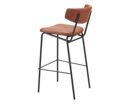 ZUO Charon Barstool (Set of 2) - Vintage Brown