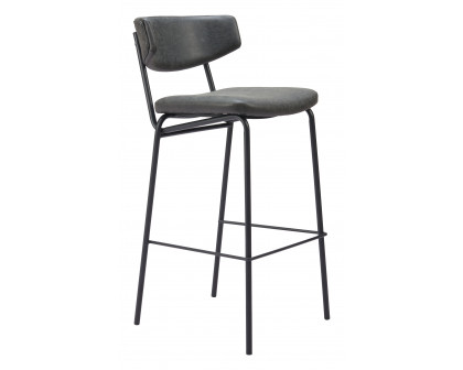 ZUO Charon Barstool (Set of 2) - Vintage Black