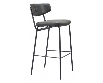 ZUO Charon Barstool (Set of 2) - Vintage Black