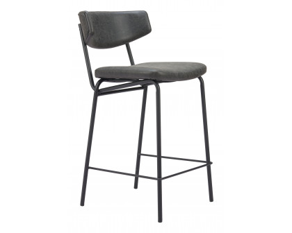 ZUO Charon Counter Stool (Set of 2) - Vintage Black