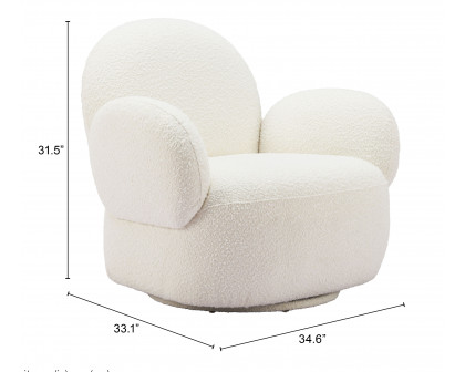 ZUO - Pilka Swivel Chair in White