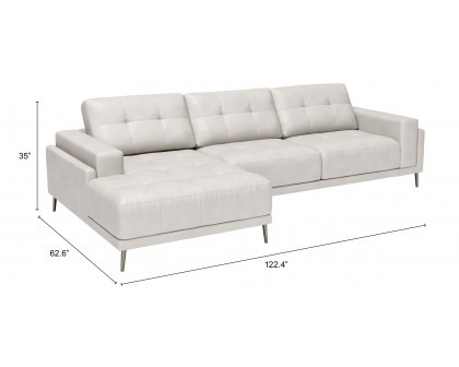 ZUO Bliss Left Facing Chaise Sectional - Beige