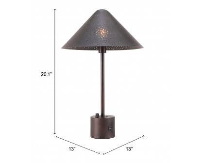 ZUO - Cardo Table Lamp in Bronze