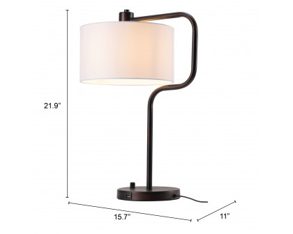 ZUO - Middlemist Table Lamp in White