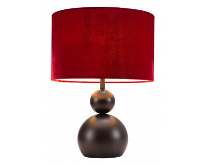 ZUO - Shobu Table Lamp in Red