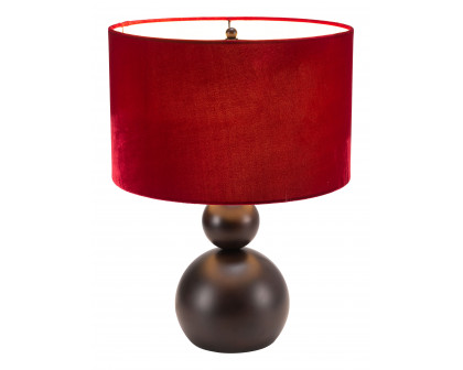 ZUO - Shobu Table Lamp in Red