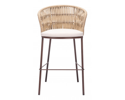 ZUO Freycinet Barstool - Natural