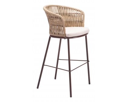 ZUO Freycinet Barstool - Natural