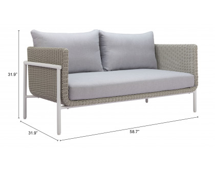 ZUO - Frais Loveseat in Gray