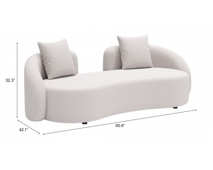 ZUO Sunny Isles Loveseat - Beige