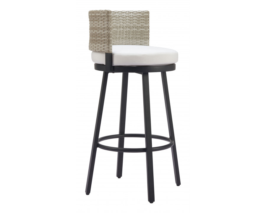 ZUO - Midnight Wave Barstool in White