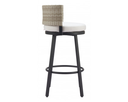 ZUO - Midnight Wave Barstool in White