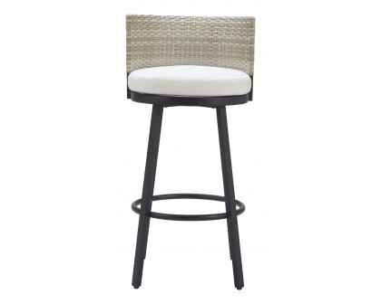 ZUO - Midnight Wave Barstool in White