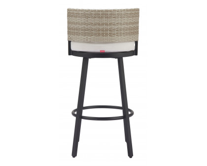 ZUO - Midnight Wave Barstool in White