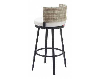 ZUO - Midnight Wave Barstool in White