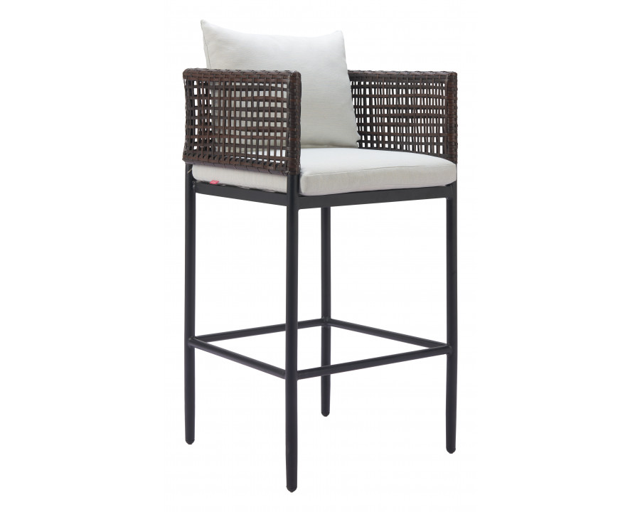 ZUO - Palm Paradise Barstool in Gray