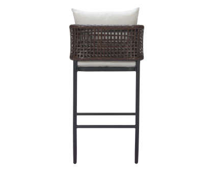 ZUO - Palm Paradise Barstool in Gray