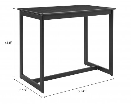 ZUO - Midnight Wave Bar Table in Black