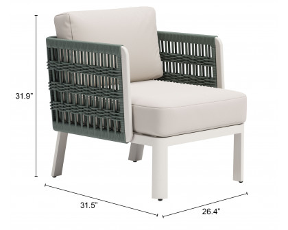 ZUO - Bridgehampton Armchair in White