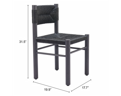 ZUO Iska Dining Chair (Set of 2) - Black