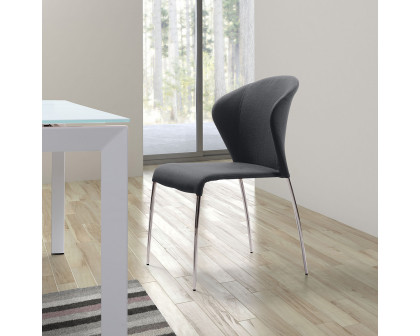 ZUO Oulu Dining Chair (Set Of 4) - Graphite/Silver