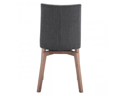 ZUO Orebro Dining Chair (Set Of 2) - Graphite/Brown