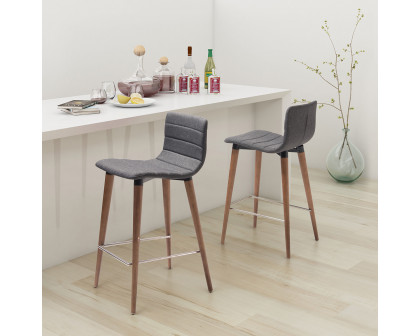 ZUO Jericho Counter Chair (Set Of 2) - Gray/Brown