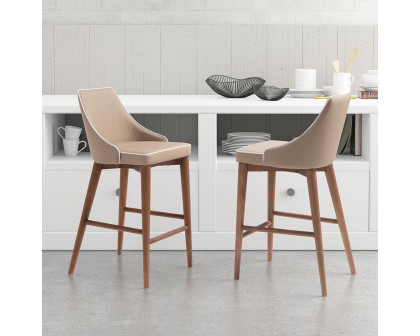 ZUO Moor Counter Chair - Beige/Brown