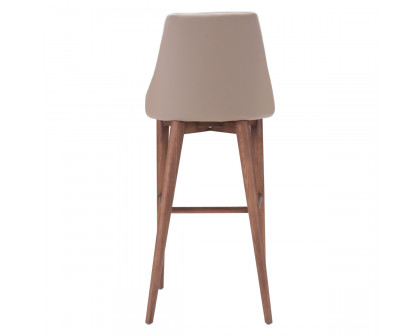 ZUO Moor Bar Chair - Beige/Brown