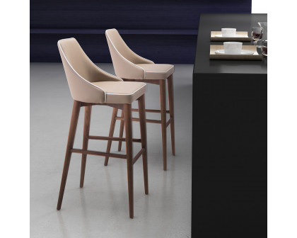 ZUO Moor Bar Chair - Beige/Brown