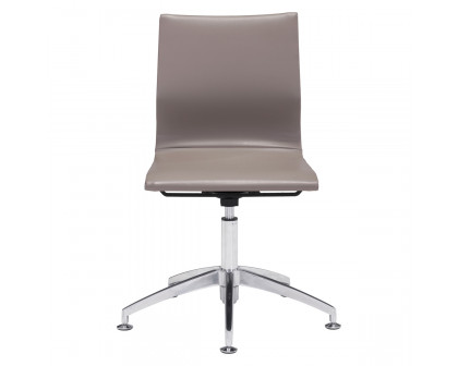 ZUO Glider Conference Chair - Taupe/Silver