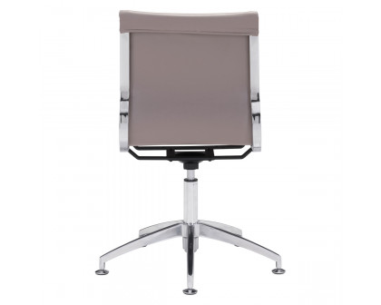 ZUO Glider Conference Chair - Taupe/Silver