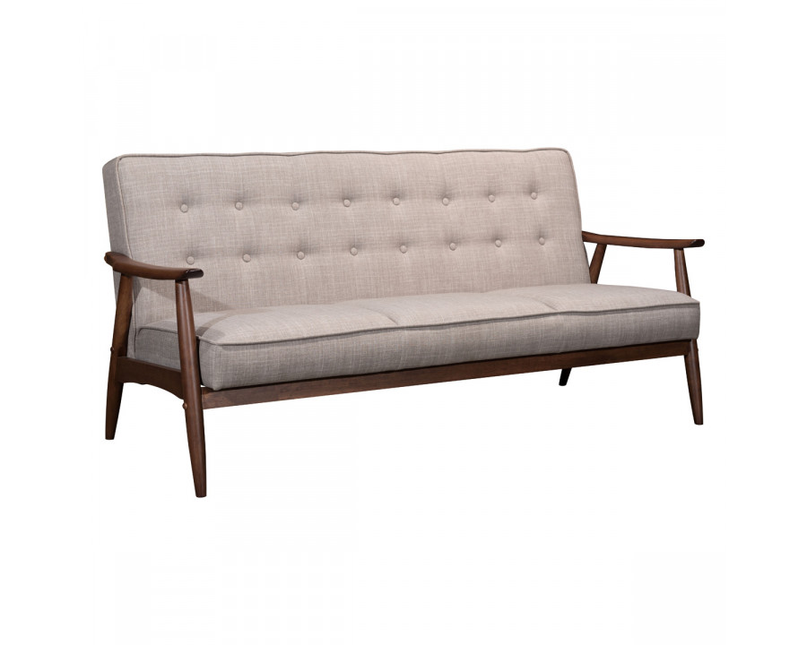 ZUO Rocky Sofa - Putty/Walnut