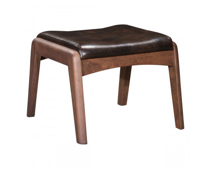 ZUO Bully Lounge Chair & Ottoman - Brown/Walnut