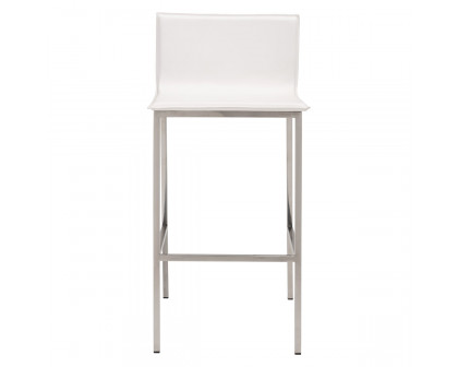 ZUO Marina Barstool (Set Of 2) - White/Silver