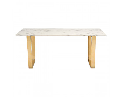 ZUO Atlas Dining Table - White/Gold