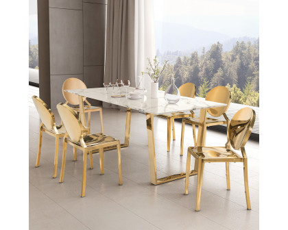 ZUO Atlas Dining Table - White/Gold