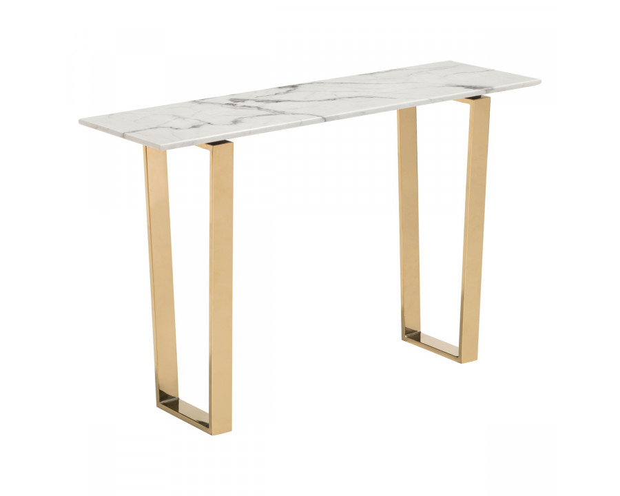 ZUO Atlas Console Table - White/Gold