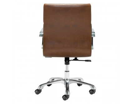 ZUO Ithaca Office Chair - Vintage Brown/Silver