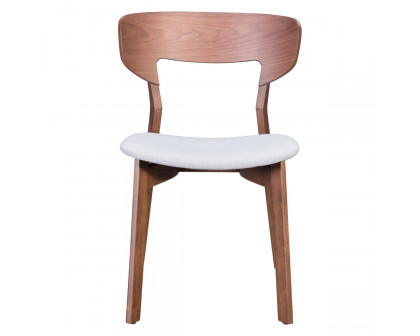 ZUO - Russell Dining Chair (Set Of 2) in Walnut/Light Gray