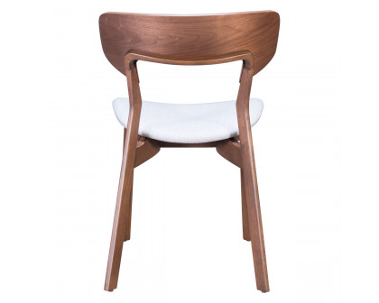 ZUO - Russell Dining Chair (Set Of 2) in Walnut/Light Gray