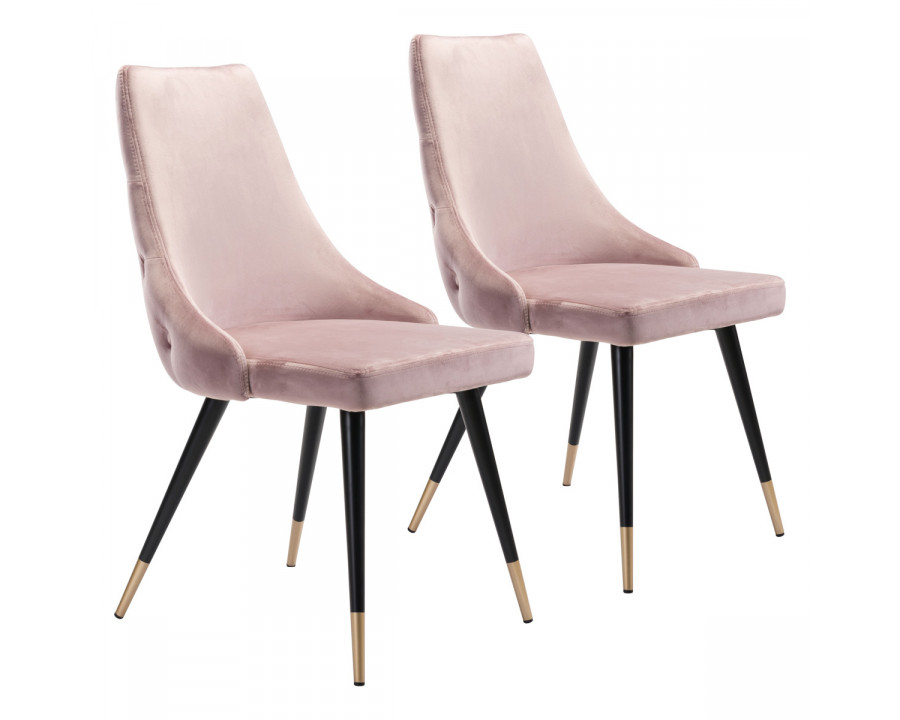 ZUO Piccolo Dining Chair (Set Of 2) - Pink/Black/Gold