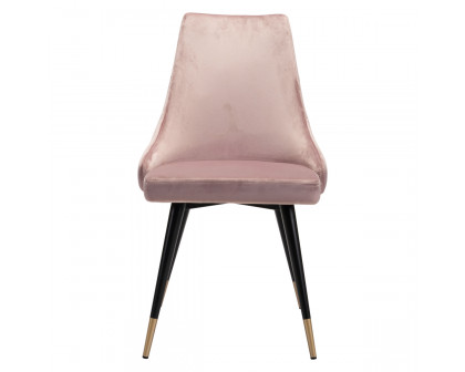 ZUO Piccolo Dining Chair (Set Of 2) - Pink/Black/Gold