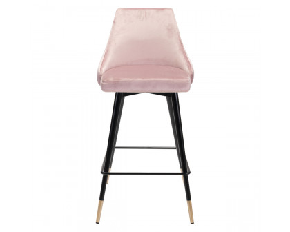 ZUO Piccolo Counter Chair - Pink/Black/Gold